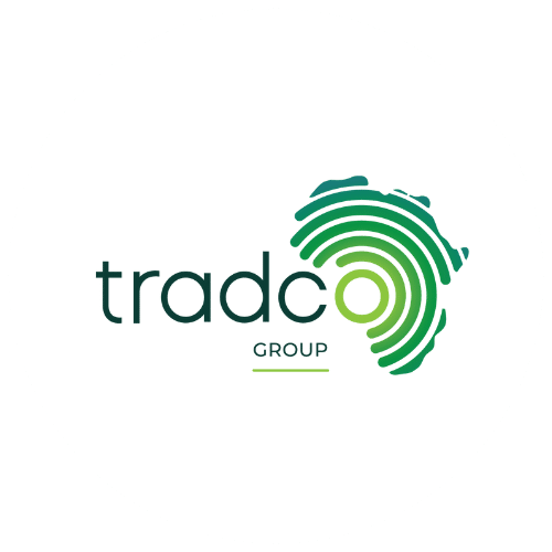 The Tradco logo in a white circle - 3